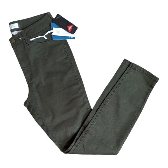 Market & Spruce Olive Green Denim Skinny Jeans - Picture 3 of 7